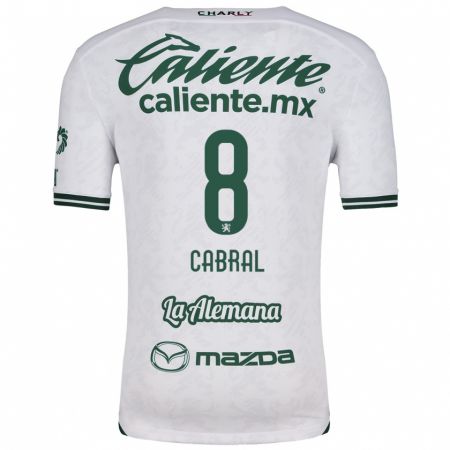 Kandiny Bambino Maglia Luciano Cabral #8 Bianco Verde Kit Gara Away 2024/25 Maglietta