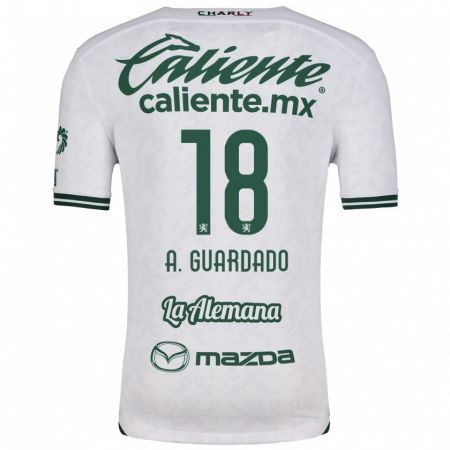 Kandiny Bambino Maglia Andrés Guardado #18 Bianco Verde Kit Gara Away 2024/25 Maglietta