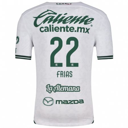 Kandiny Bambino Maglia Adonis Frías #22 Bianco Verde Kit Gara Away 2024/25 Maglietta