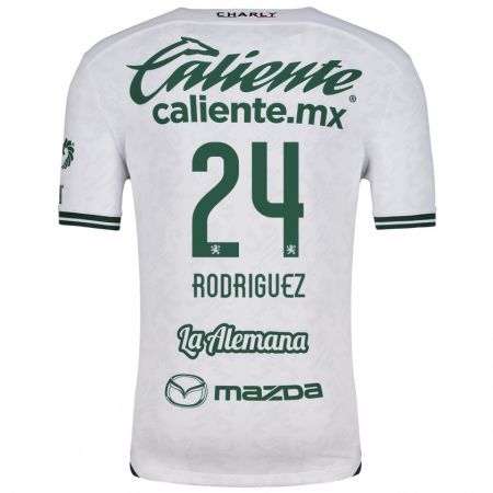 Kandiny Bambino Maglia Osvaldo Rodríguez #24 Bianco Verde Kit Gara Away 2024/25 Maglietta