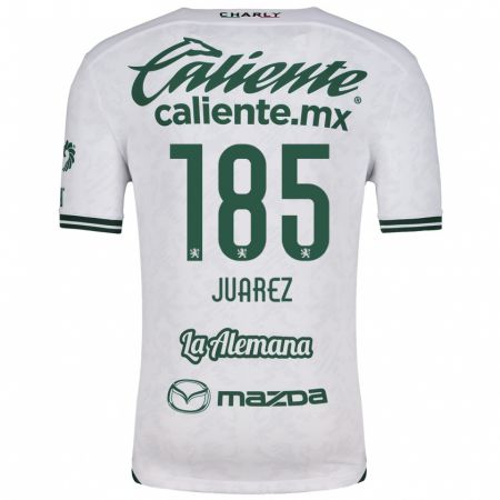 Kandiny Kinderen Moisés Juárez #185 Wit Groen Uitshirt Uittenue 2024/25 T-Shirt