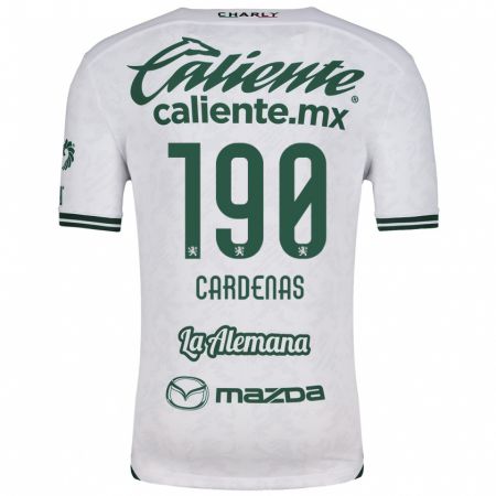 Kandiny Kinderen Emilio Cárdenas #190 Wit Groen Uitshirt Uittenue 2024/25 T-Shirt België