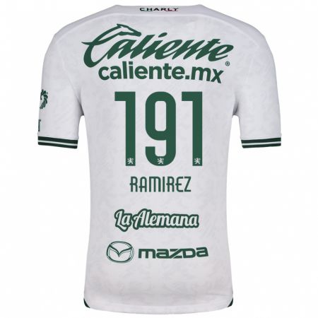 Kandiny Bambino Maglia Ian Ramírez #191 Bianco Verde Kit Gara Away 2024/25 Maglietta