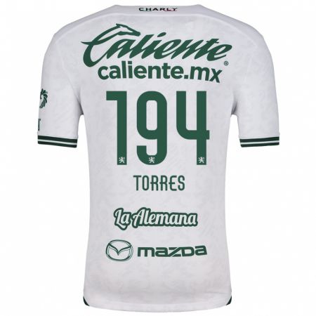 Kandiny Bambino Maglia Erick Torres #194 Bianco Verde Kit Gara Away 2024/25 Maglietta