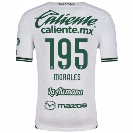 Kandiny Kinderen Daniel Morales #195 Wit Groen Uitshirt Uittenue 2024/25 T-Shirt