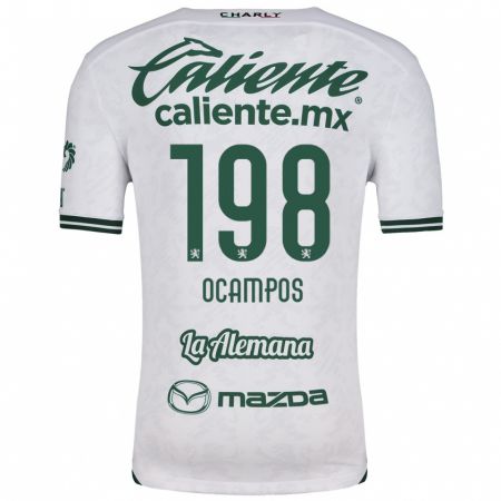 Kandiny Kinderen Omar Ocampos #198 Wit Groen Uitshirt Uittenue 2024/25 T-Shirt België