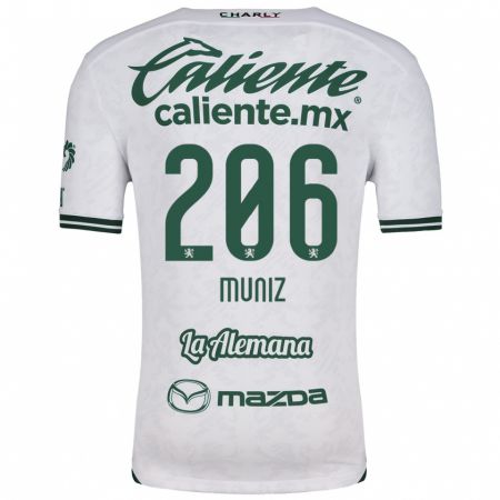 Kandiny Bambino Maglia Isaác Muñíz #206 Bianco Verde Kit Gara Away 2024/25 Maglietta