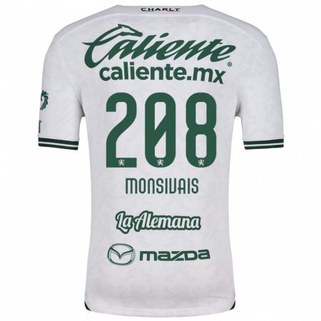 Kandiny Bambino Maglia Daniel Monsivaís #208 Bianco Verde Kit Gara Away 2024/25 Maglietta