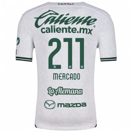 Kandiny Bambino Maglia Diego Mercado #211 Bianco Verde Kit Gara Away 2024/25 Maglietta