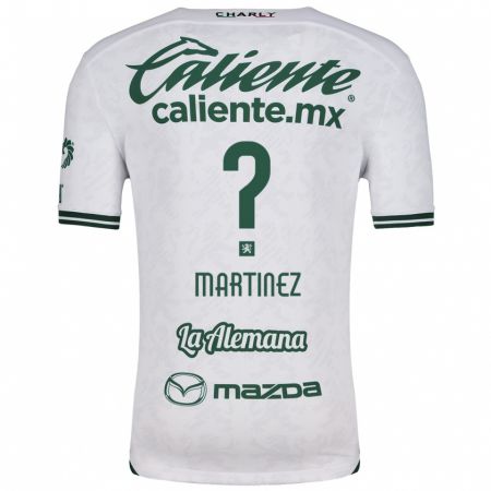 Kandiny Bambino Maglia Edson Martínez #0 Bianco Verde Kit Gara Away 2024/25 Maglietta