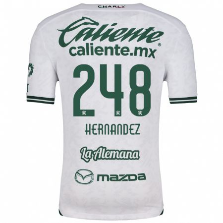 Kandiny Bambino Maglia Fernando Hernández #248 Bianco Verde Kit Gara Away 2024/25 Maglietta