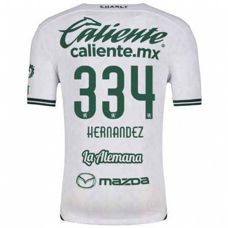 Kandiny Kinderen Alan Hernández #334 Wit Groen Uitshirt Uittenue 2024/25 T-Shirt