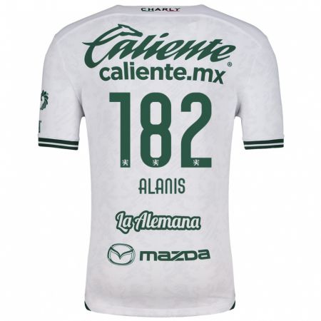 Kandiny Kinderen Alejandro Alanís #182 Wit Groen Uitshirt Uittenue 2024/25 T-Shirt België