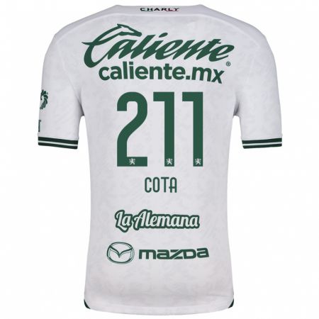 Kandiny Bambino Maglia Luis Cota #211 Bianco Verde Kit Gara Away 2024/25 Maglietta