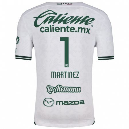 Kandiny Bambino Maglia Angeles Martínez #1 Bianco Verde Kit Gara Away 2024/25 Maglietta