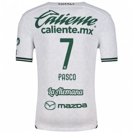 Kandiny Bambino Maglia Madeleine Pasco #7 Bianco Verde Kit Gara Away 2024/25 Maglietta