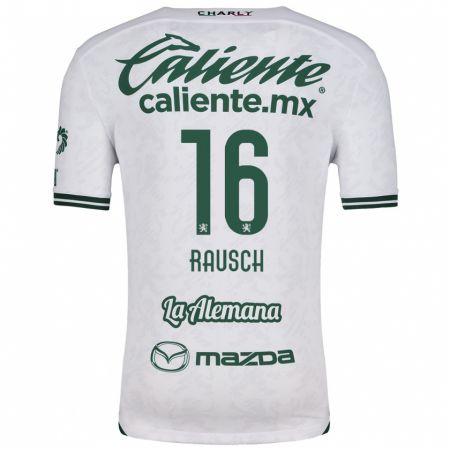 Kandiny Bambino Maglia Mayalu Rausch #16 Bianco Verde Kit Gara Away 2024/25 Maglietta