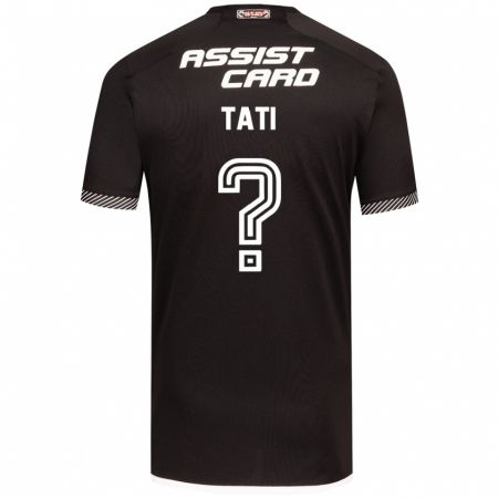 Kandiny Bambino Maglia David Tati #0 Nero Bianco Kit Gara Away 2024/25 Maglietta