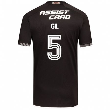 Kandiny Kinder Leonardo Gil #5 Schwarz-Weiss Auswärtstrikot Trikot 2024/25 T-Shirt Österreich