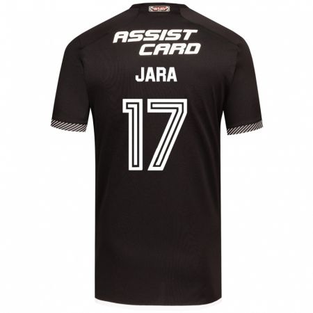 Kandiny Bambino Maglia Ignacio Jara #17 Nero Bianco Kit Gara Away 2024/25 Maglietta