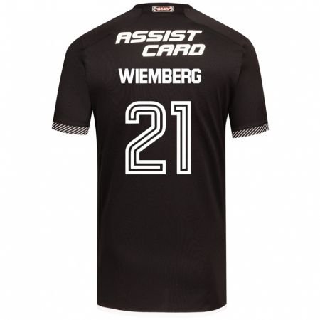 Kandiny Bambino Maglia Erick Wiemberg #21 Nero Bianco Kit Gara Away 2024/25 Maglietta