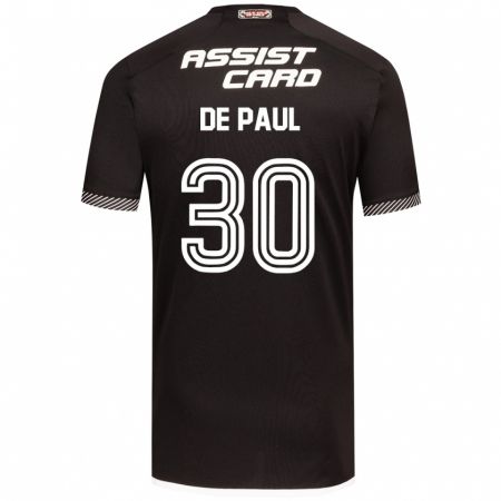 Kandiny Bambino Maglia Fernando De Paul #30 Nero Bianco Kit Gara Away 2024/25 Maglietta