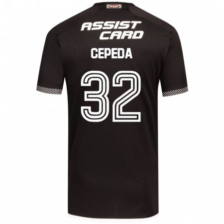 Kandiny Kinder Lucas Cepeda #32 Schwarz-Weiss Auswärtstrikot Trikot 2024/25 T-Shirt Österreich