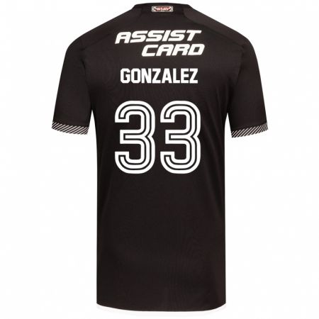 Kandiny Kinderen Ramiro González #33 Zwart Wit Uitshirt Uittenue 2024/25 T-Shirt