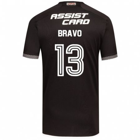 Kandiny Bambino Maglia Santiago Bravo #13 Nero Bianco Kit Gara Away 2024/25 Maglietta