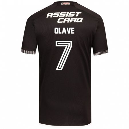 Kandiny Bambino Maglia Isidora Olave #7 Nero Bianco Kit Gara Away 2024/25 Maglietta