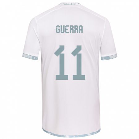 Kandiny Niño Camiseta Nicolás Guerra #11 Gris Blanco 2ª Equipación 2024/25 La Camisa