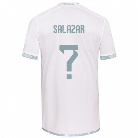 Kandiny Bambino Maglia Yahir Salazar #0 Bianco Grigio Kit Gara Away 2024/25 Maglietta