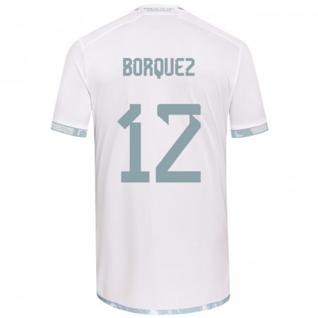 Kandiny Kinderen Gabriela Bórquez #12 Wit Grijs Uitshirt Uittenue 2024/25 T-Shirt