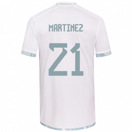 Kandiny Bambino Maglia Maria Martínez #21 Bianco Grigio Kit Gara Away 2024/25 Maglietta