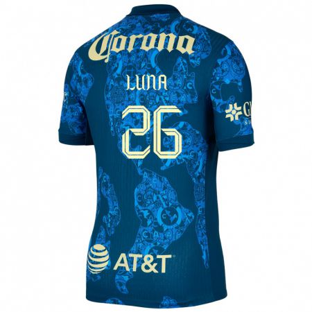 Kandiny Bambino Maglia Karen Luna #26 Blu Giallo Kit Gara Away 2024/25 Maglietta