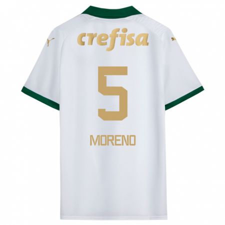 Kandiny Niño Camiseta Aníbal Moreno #5 Blanco Verde 2ª Equipación 2024/25 La Camisa México