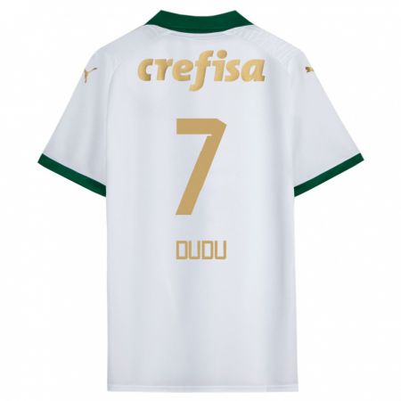 Kandiny Bambino Maglia Dudu #7 Bianco Verde Kit Gara Away 2024/25 Maglietta