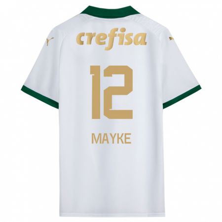 Kandiny Niño Camiseta Mayke #12 Blanco Verde 2ª Equipación 2024/25 La Camisa México