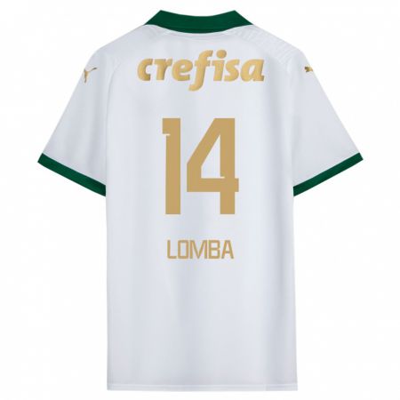 Kandiny Kinderen Marcelo Lomba #14 Wit Groen Uitshirt Uittenue 2024/25 T-Shirt