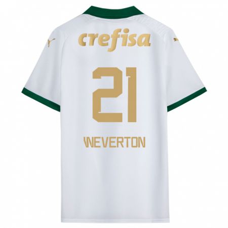 Kandiny Kinderen Weverton #21 Wit Groen Uitshirt Uittenue 2024/25 T-Shirt