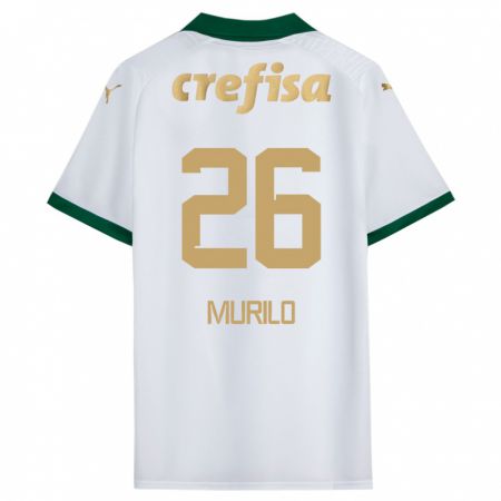 Kandiny Bambino Maglia Murilo #26 Bianco Verde Kit Gara Away 2024/25 Maglietta