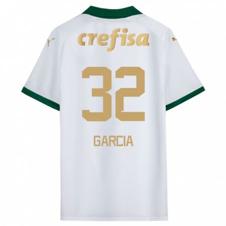 Kandiny Bambino Maglia Garcia #32 Bianco Verde Kit Gara Away 2024/25 Maglietta