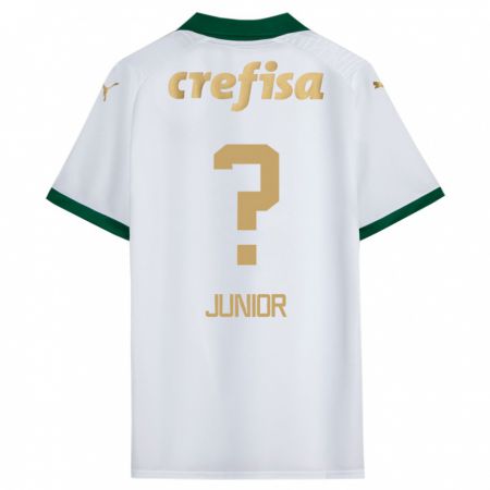 Kandiny Bambino Maglia Gilberto Junior #0 Bianco Verde Kit Gara Away 2024/25 Maglietta