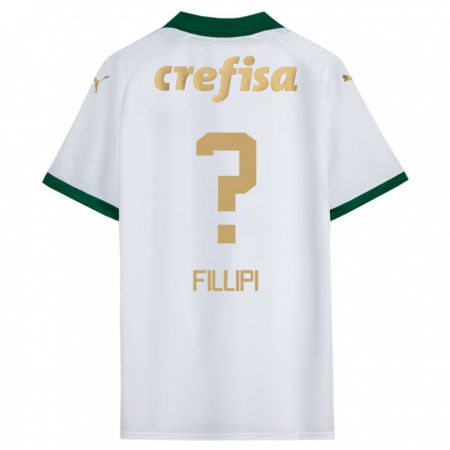 Kandiny Bambino Maglia Riquelme Fillipi #0 Bianco Verde Kit Gara Away 2024/25 Maglietta