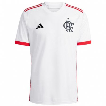 Kandiny Bambino Maglia Daniel Sales #0 Bianco Rosso Kit Gara Away 2024/25 Maglietta