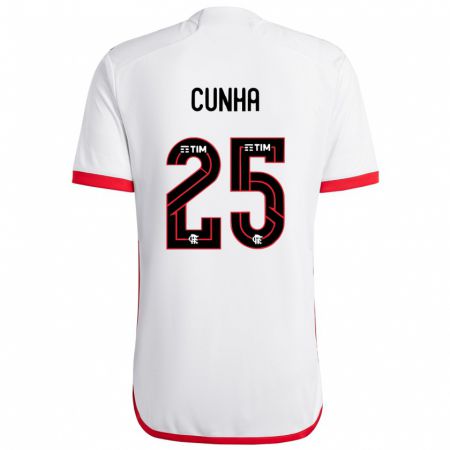 Kandiny Kinder Matheus Cunha #25 Weiß Rot Auswärtstrikot Trikot 2024/25 T-Shirt Österreich