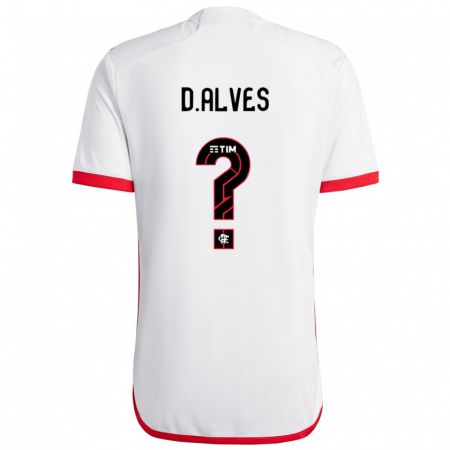 Kandiny Bambino Maglia Dyogo Alves #0 Bianco Rosso Kit Gara Away 2024/25 Maglietta