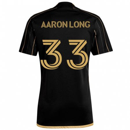 Kandiny Heren Aaron Long #33 Zwart Goud Thuisshirt Thuistenue 2024/25 T-Shirt België