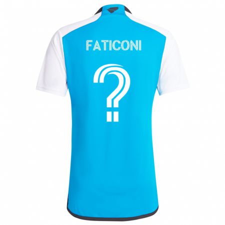 Kandiny Hombre Camiseta Trey Faticoni #0 Azul Blanco 1ª Equipación 2024/25 La Camisa