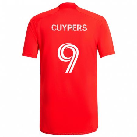 Kandiny Herren Hugo Cuypers #9 Rot-Weiss Heimtrikot Trikot 2024/25 T-Shirt Österreich